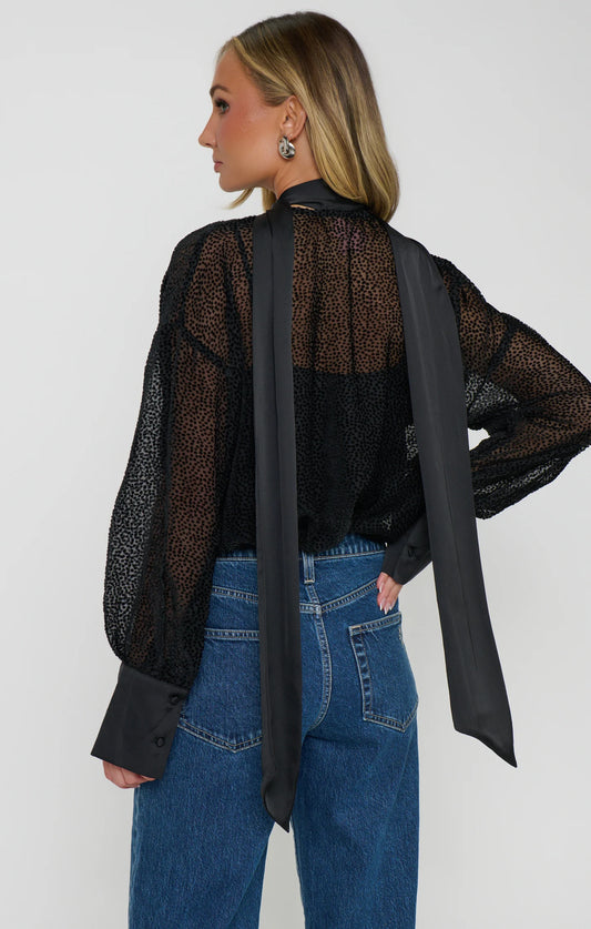 Black Velvet Burnout Dakota Top