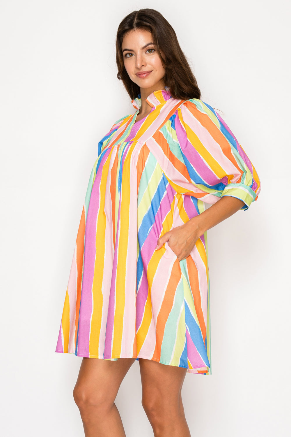 Sirena Stripe Short Dress