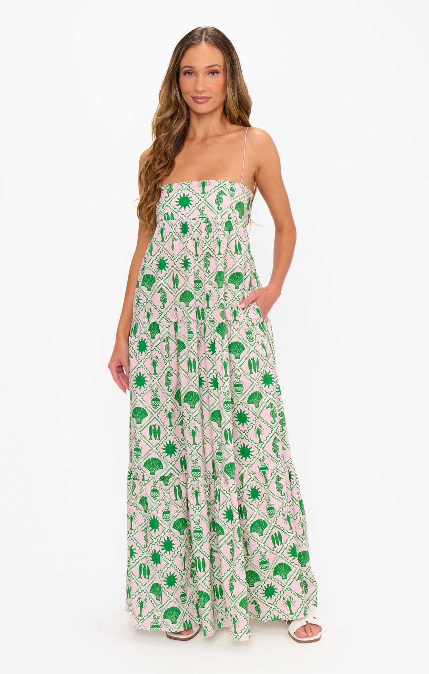 Coastal Collage Long Weekend Maxi Dress