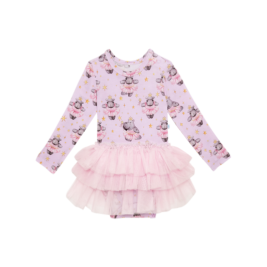 Philomena Long Sleeve Tulle Skirt Bodysuit