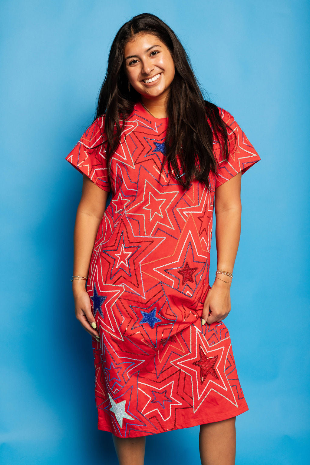 Groovy Star Midi Tee Dress