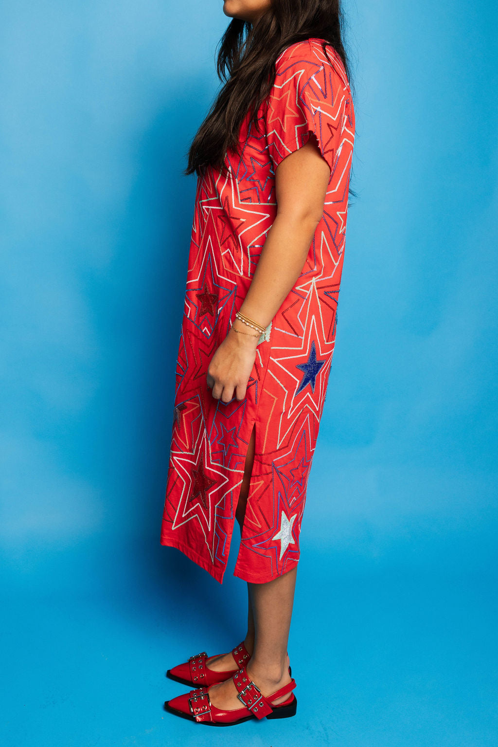 Groovy Star Midi Tee Dress