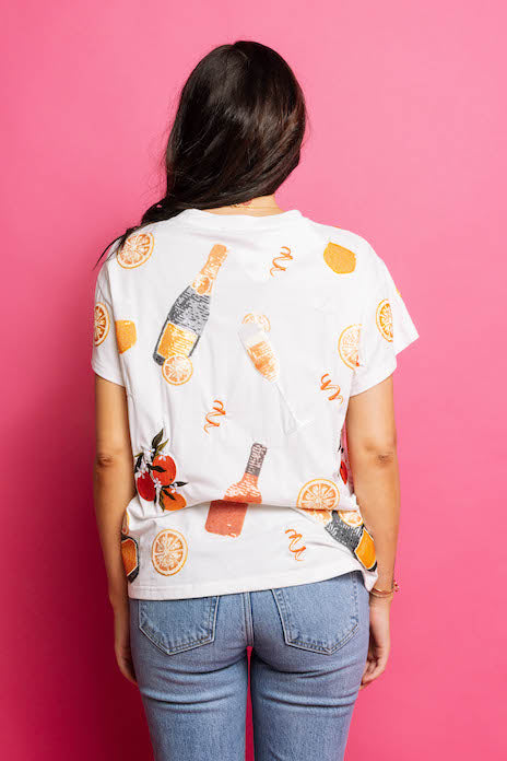 White Mimosa Icon Tee