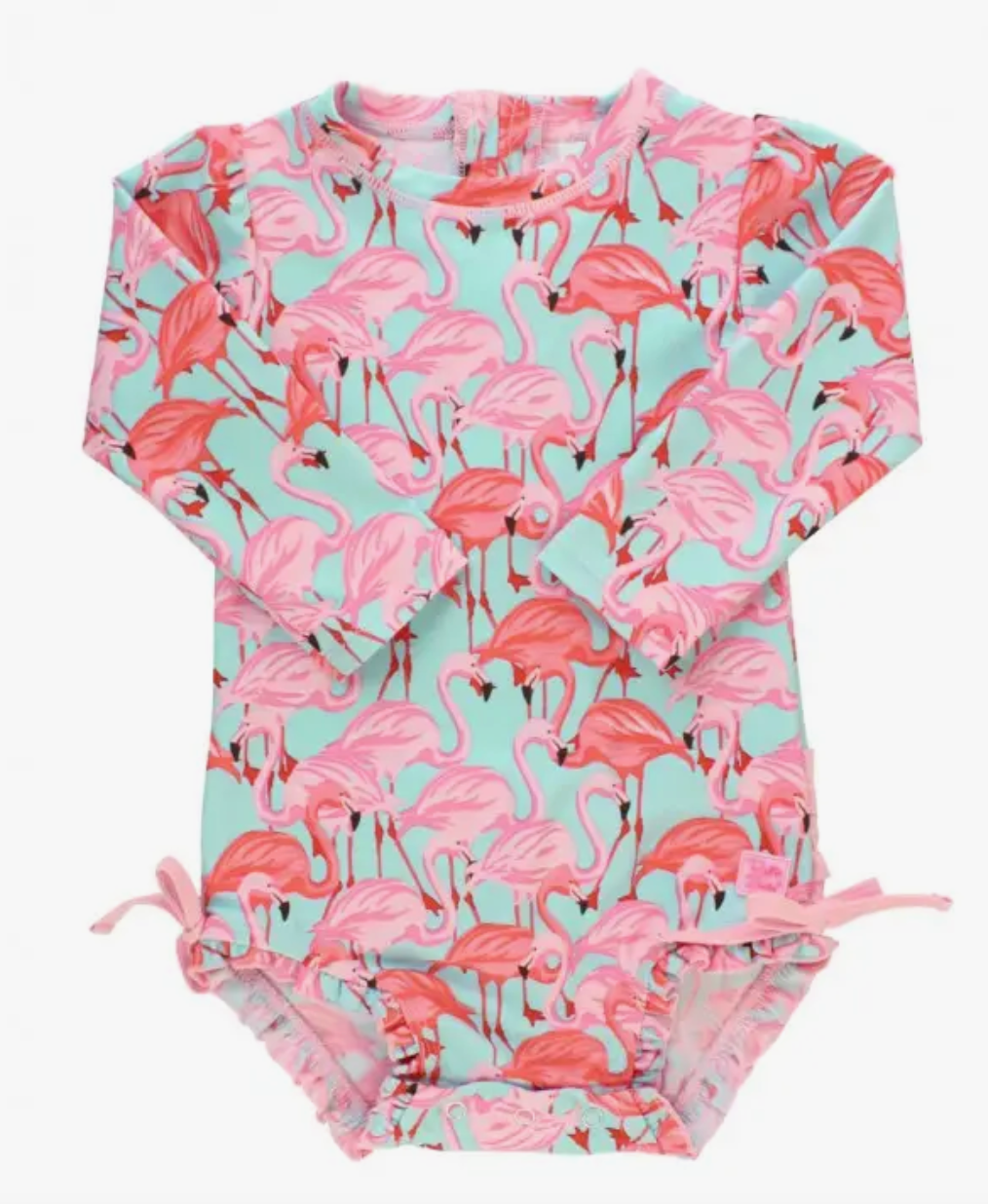 Fab Flamingo Long Sleeve One Piece Rash Guard