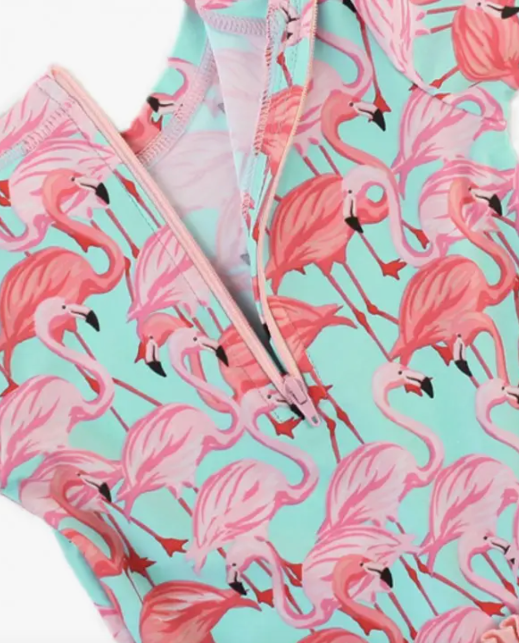 Fab Flamingo Long Sleeve One Piece Rash Guard