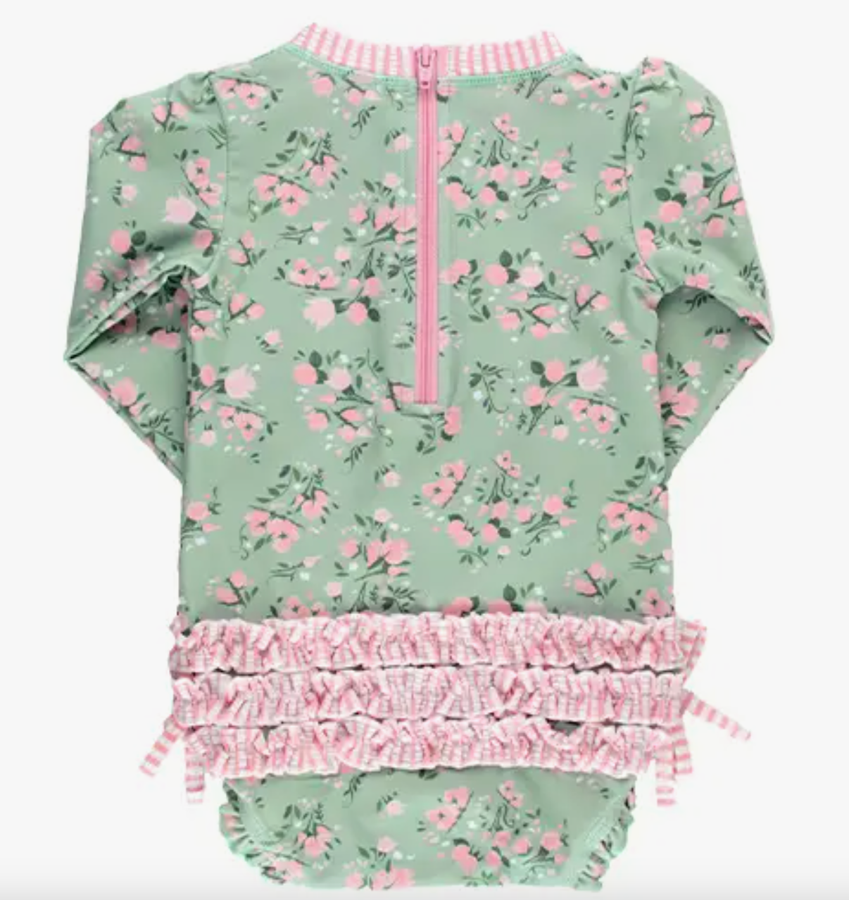 Tea Roses Long Sleeve One Piece Rash Guard