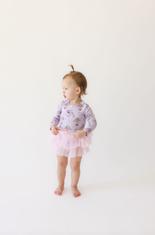 Philomena Long Sleeve Tulle Skirt Bodysuit