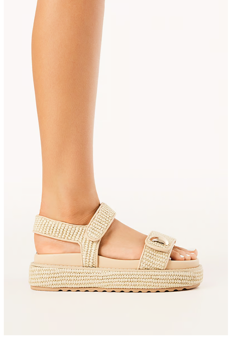 Porter Sandals by Billini in Natural Raffia