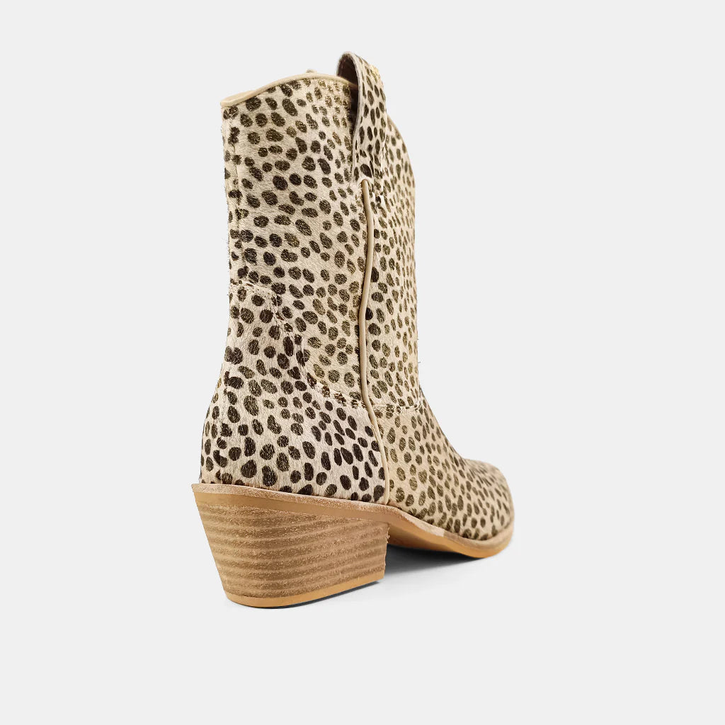 Toni Gold Cheetah Boots