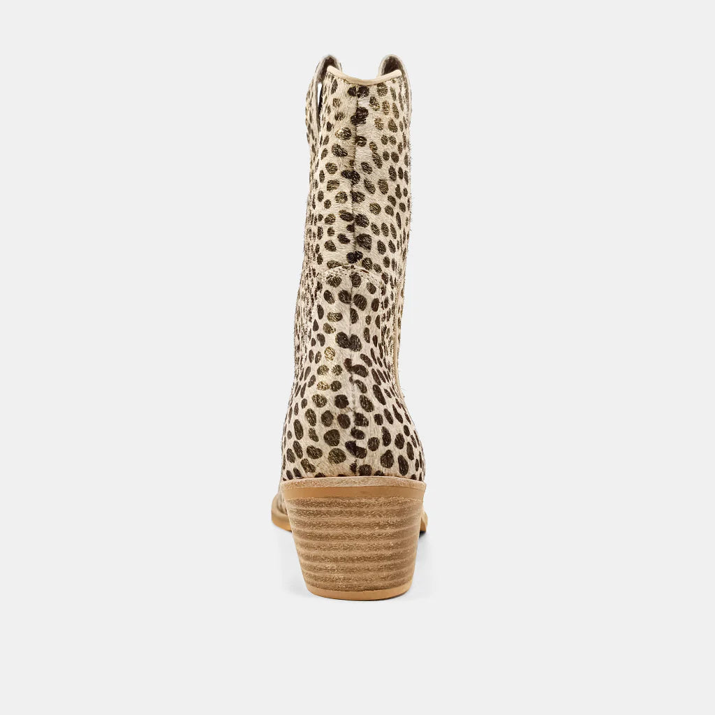 Toni Gold Cheetah Boots