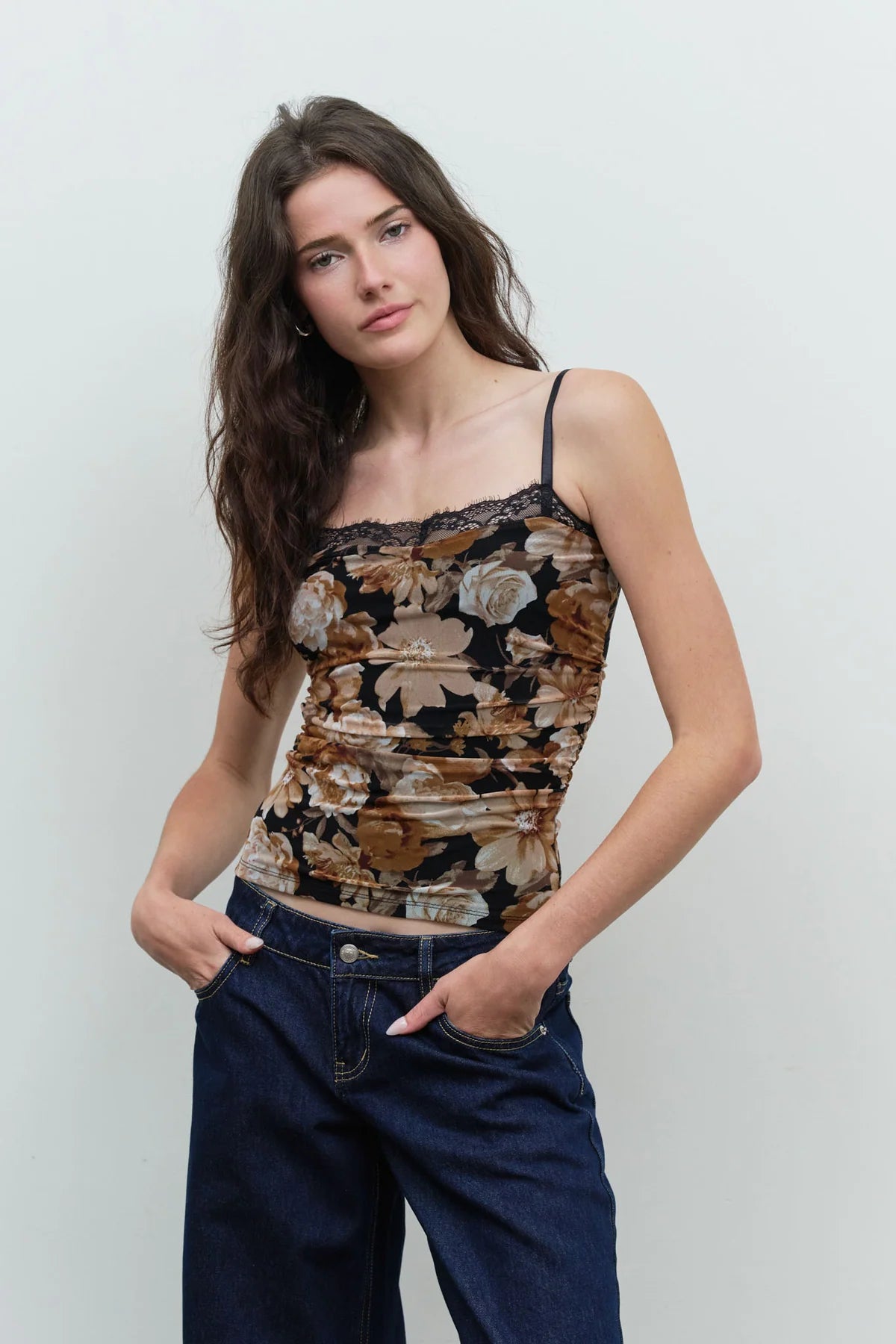 Sydney Floral Cami in Black