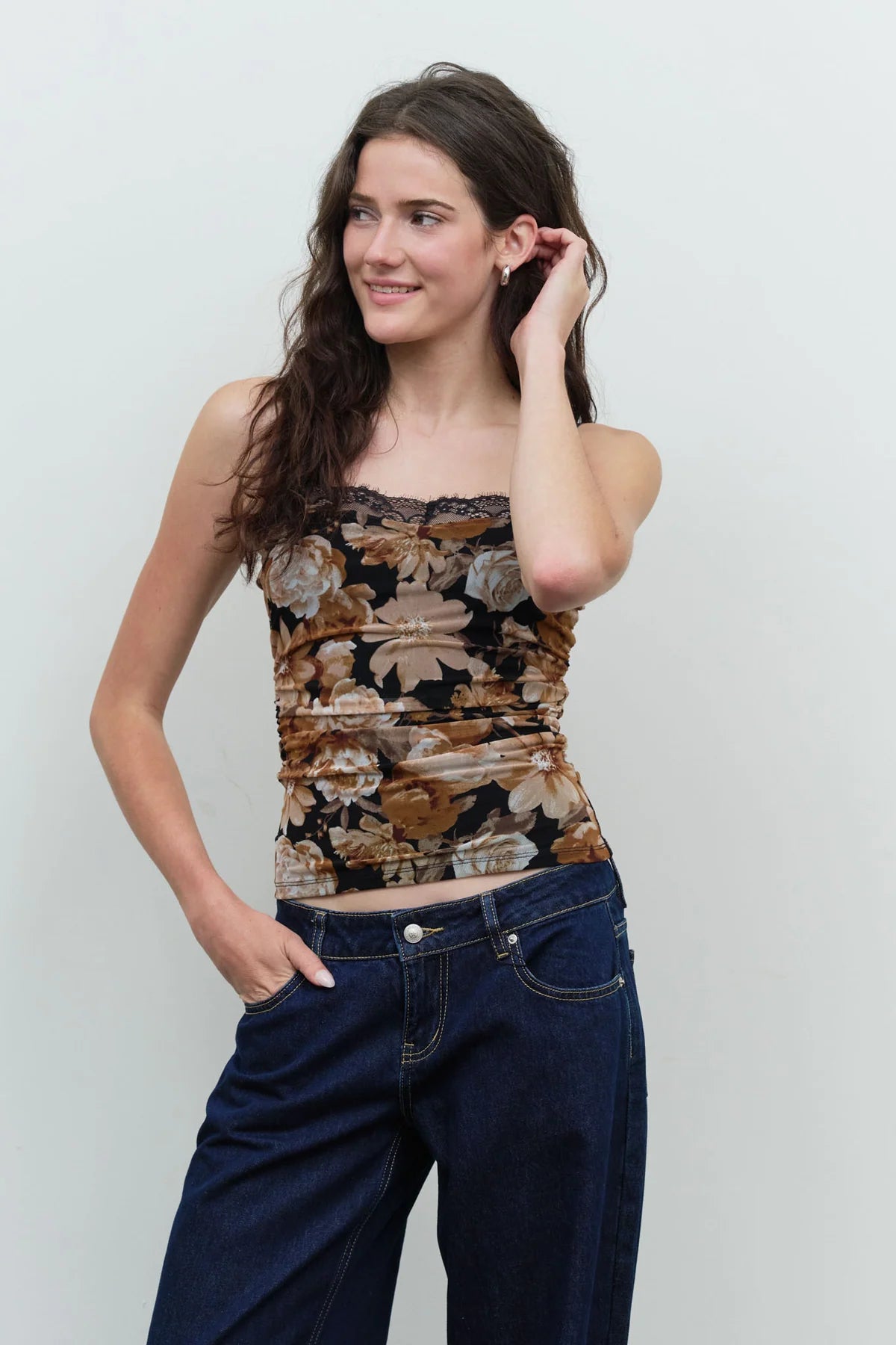 Sydney Floral Cami in Black