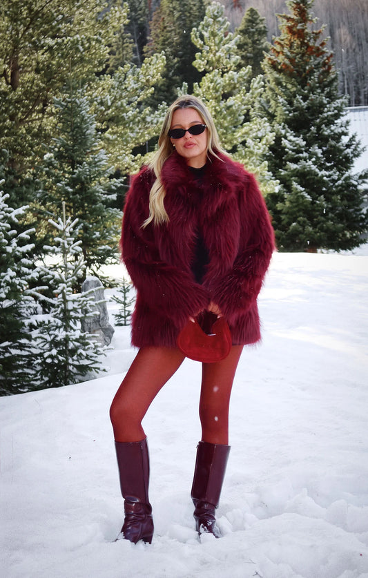 Salt Lake Merlot Fur Coat