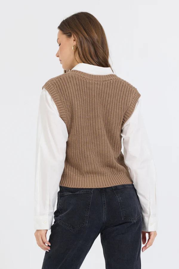 Toffee Sweater Vest Top