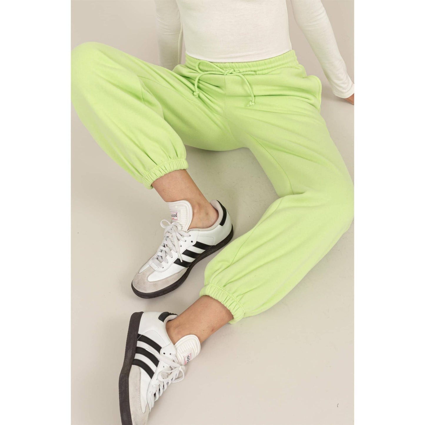 Lime French Terry Joggers