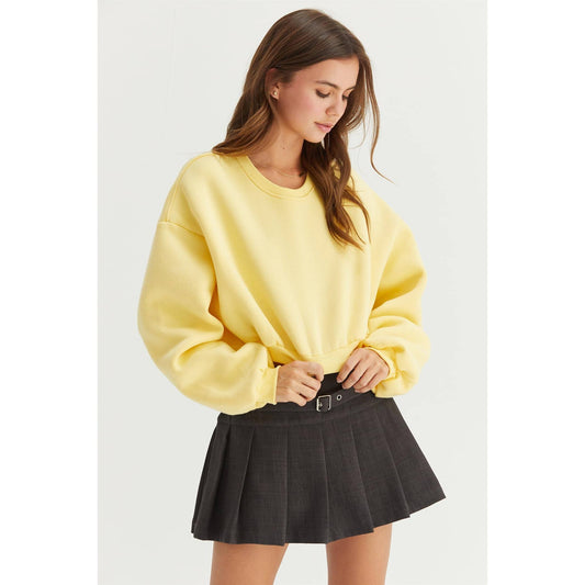 French Terry Cropped Sweatshirt