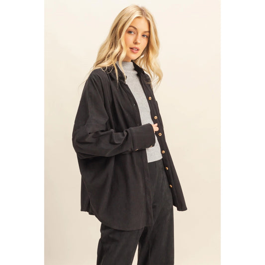 Overslept Corduroy Shacket