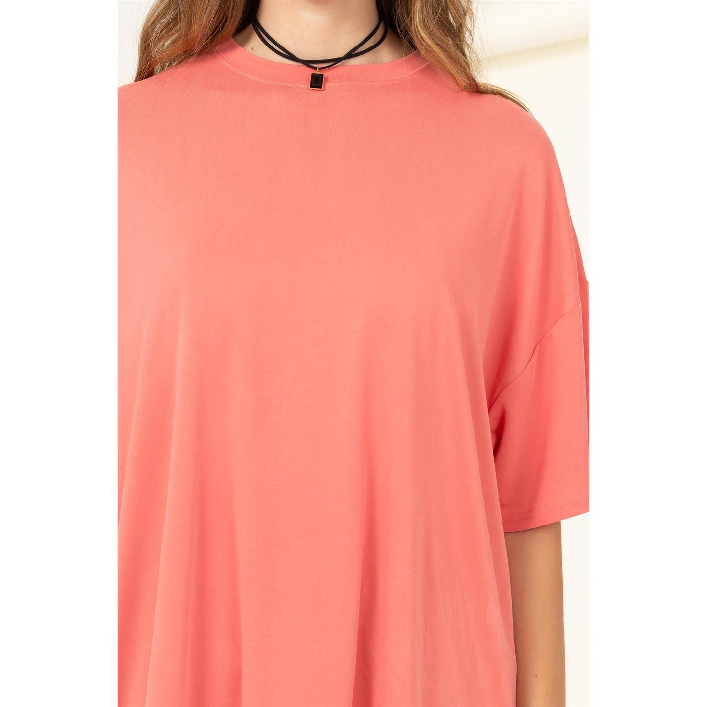 Tea Rose Oversized Basic Tee