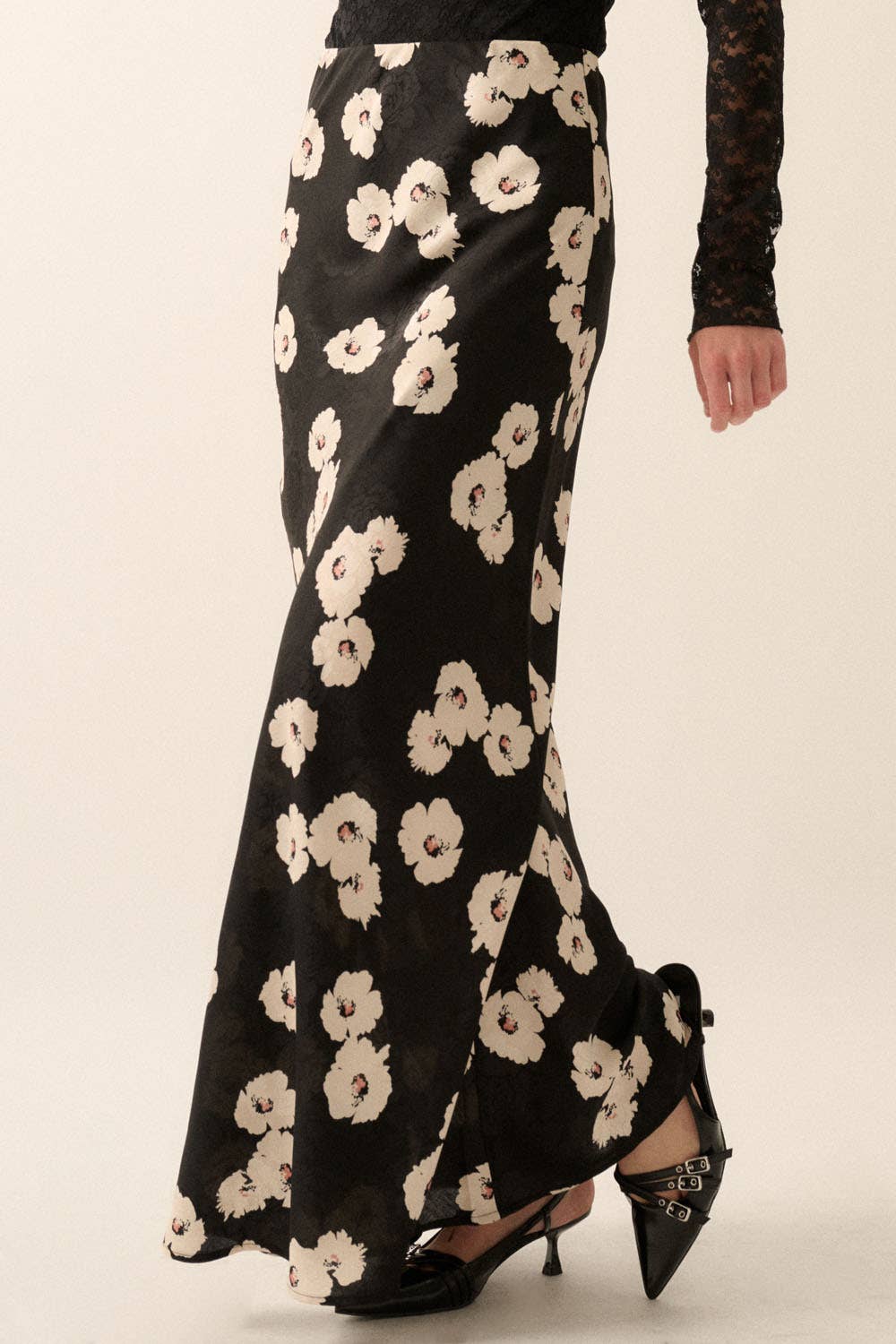 Pick a Date Floral Maxi Skirt