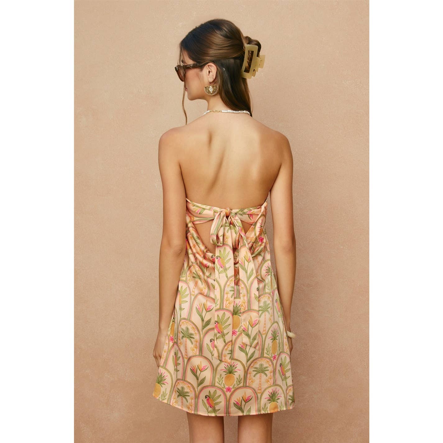 Hear That Strapless Back Detail Mini Dress