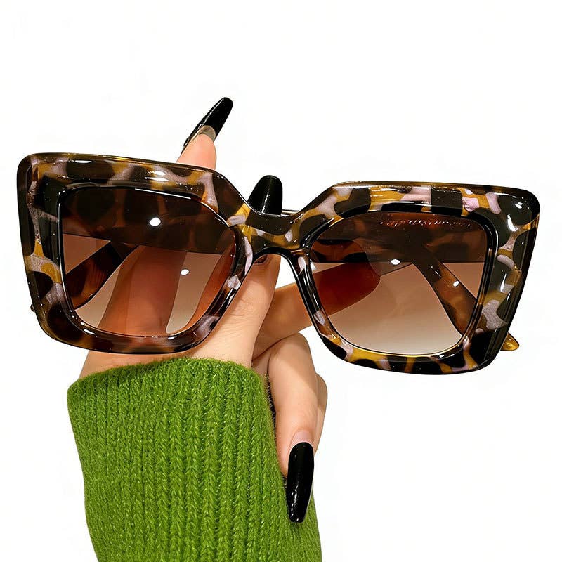 Thick Oversized Square UV Protection Sunglasses