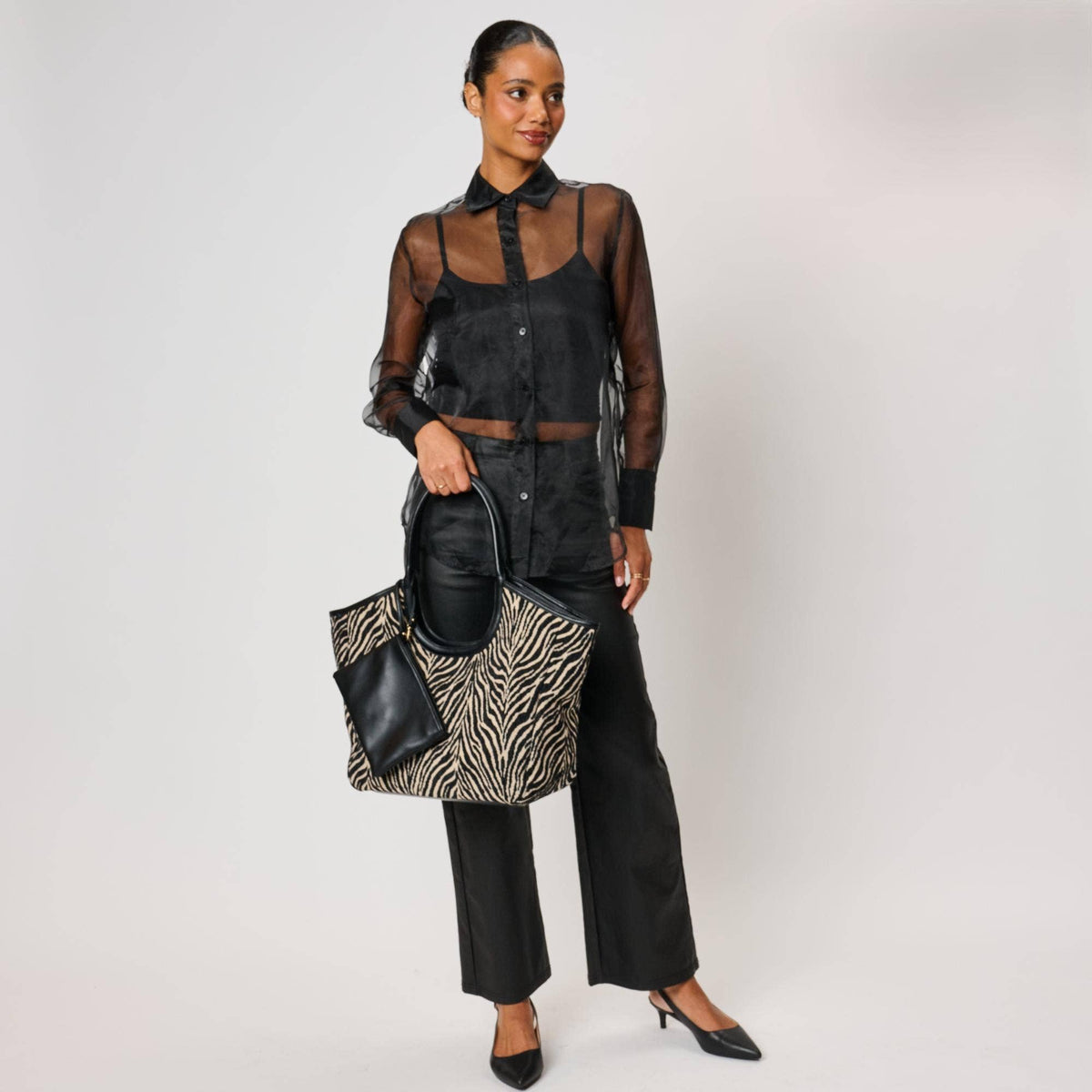 Delilah Zebra Tote