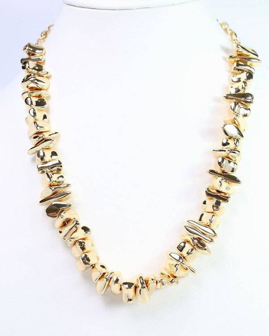 Rock Candy Chunky Necklace Gold