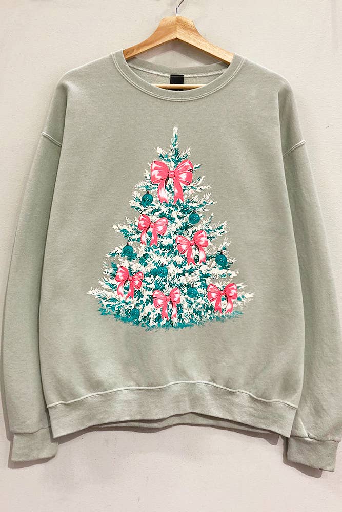 Christmas Tree Bow Sweatshirt