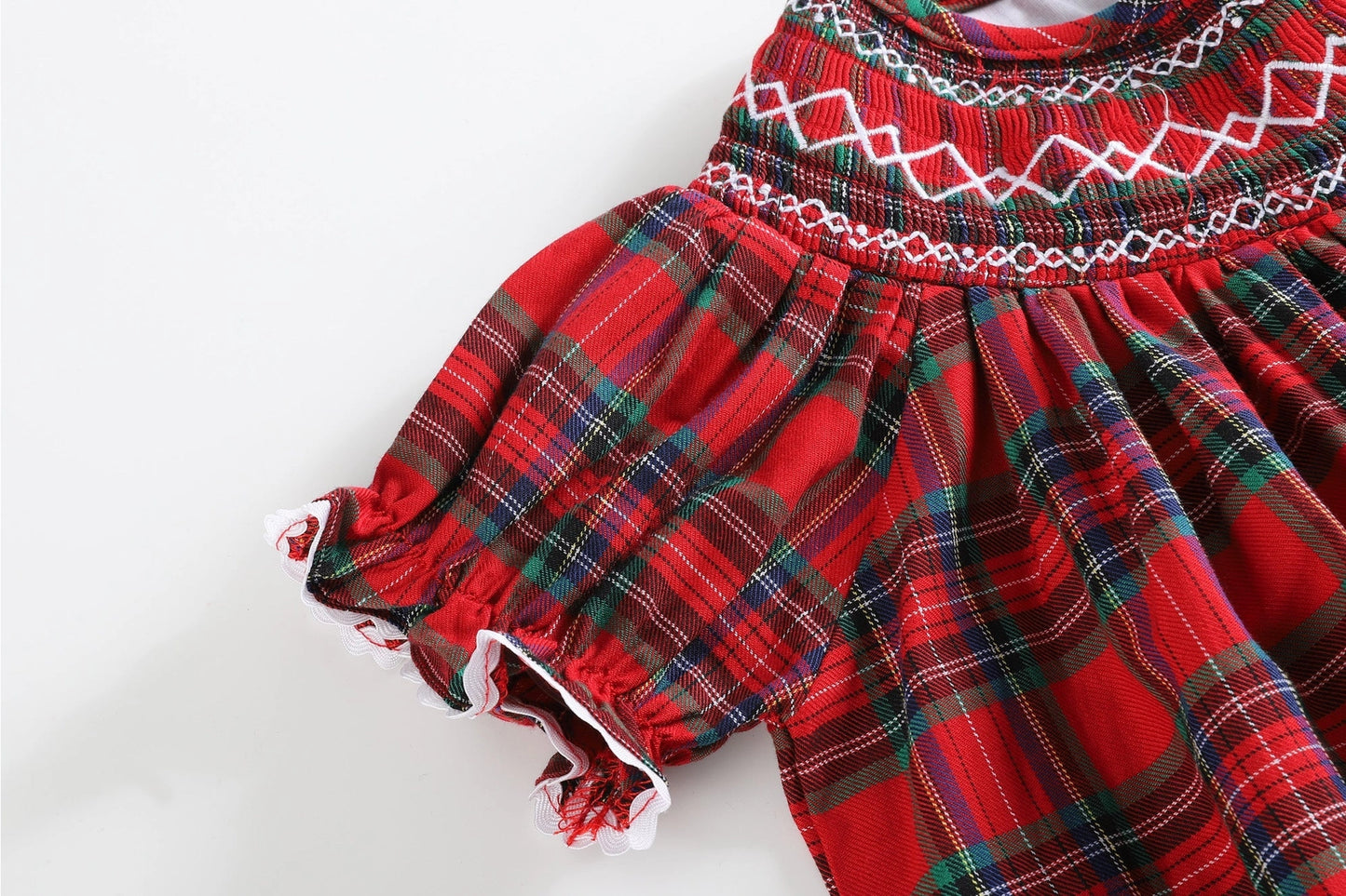 Christmas Plaid Bishop Dress