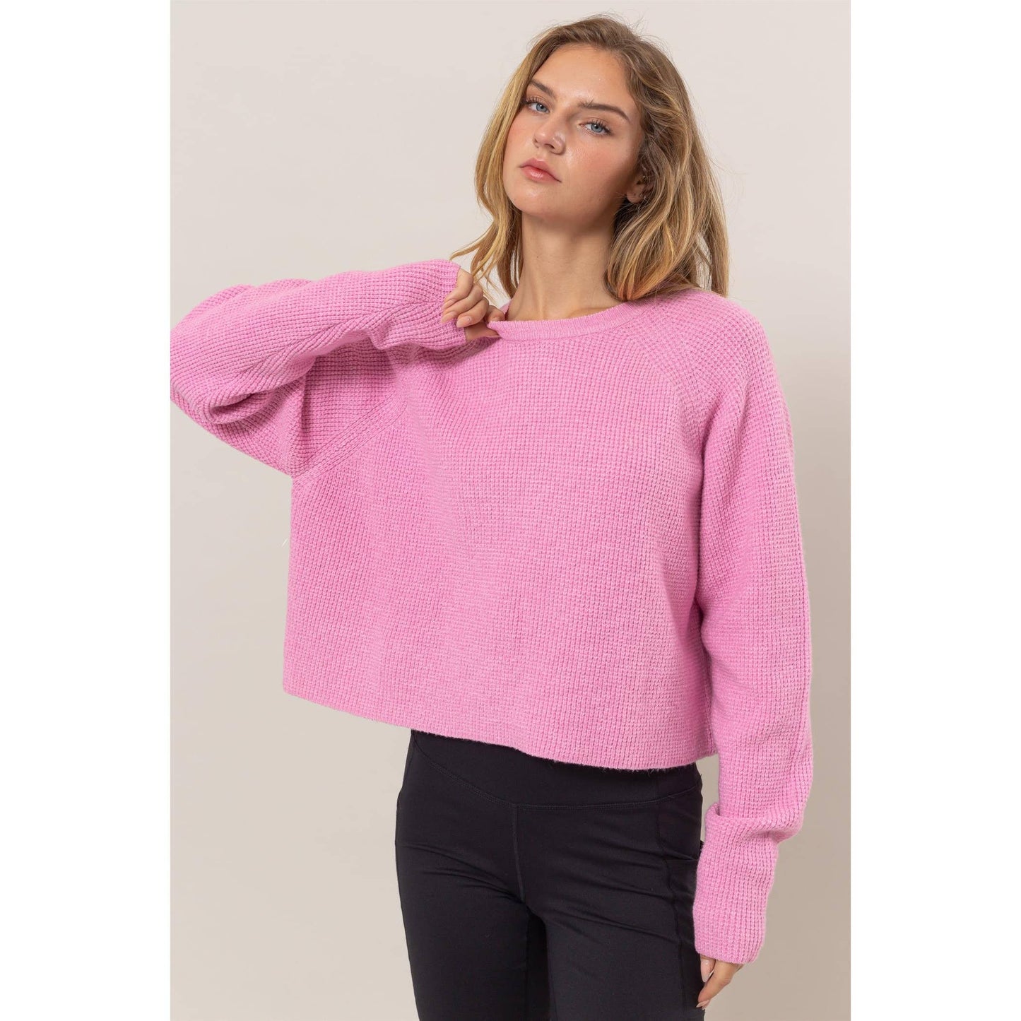 Rose Oversized Raglan Sleeve Sweater