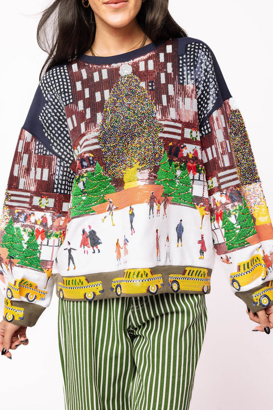 Sequin Rockefeller Center at Christmas Sweatshirt