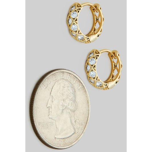 Lavish Woven CZ Pave Huggies