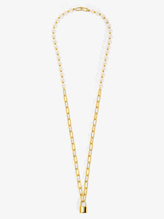 Pearl and Lock Necklace