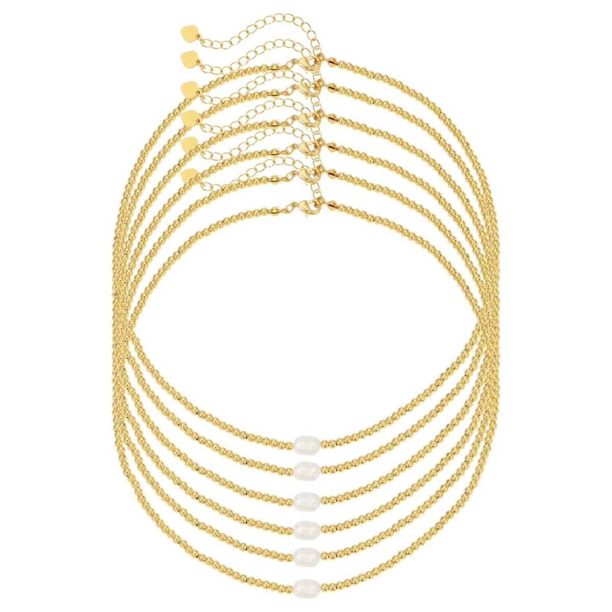 Beaded Necklace With Pearl Accent