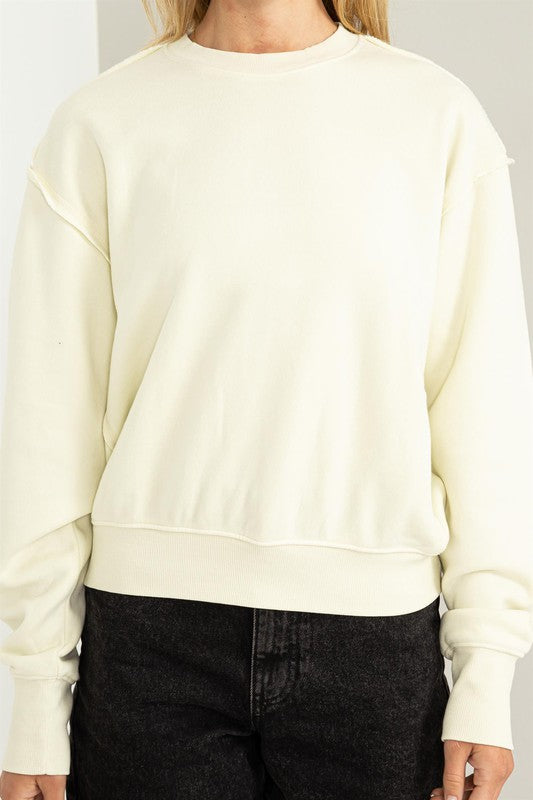 Get the Look Cream Drop Shoulder Relaxed Sweatshirt