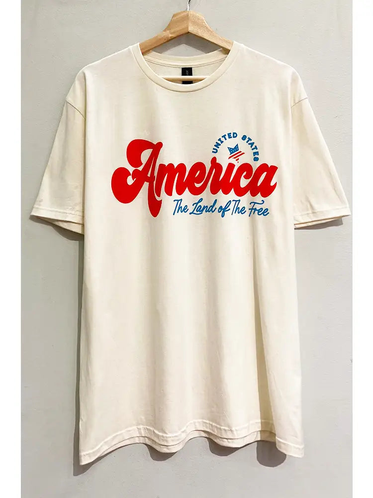 Retro America Land of the Free Tee