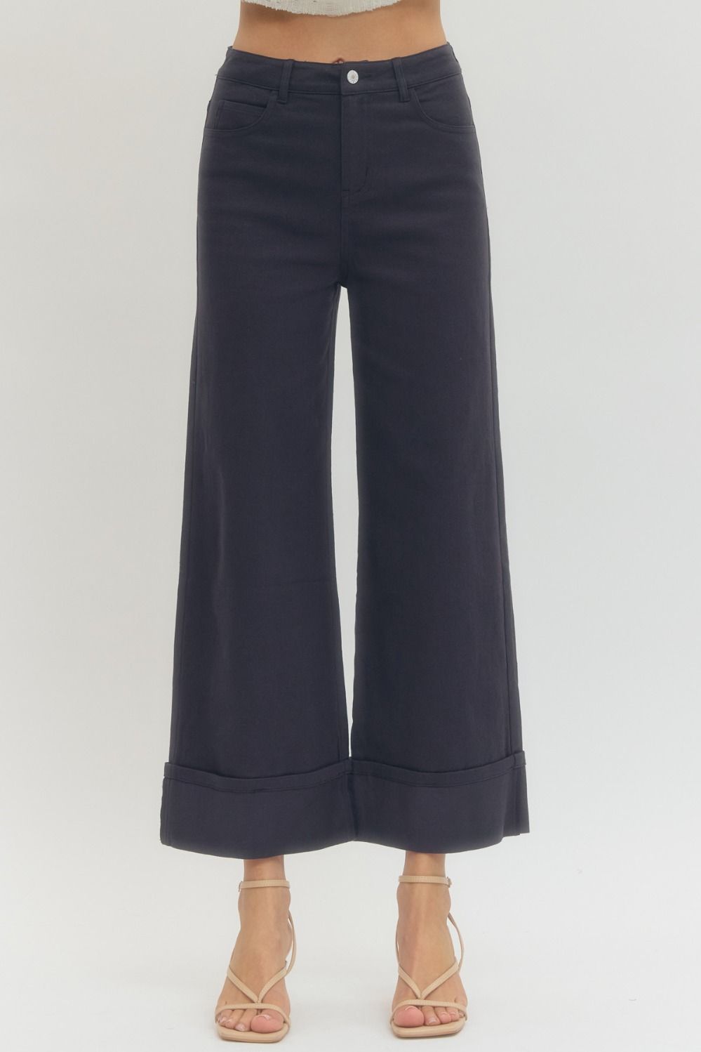 Navy Cute & Cuffed Pants