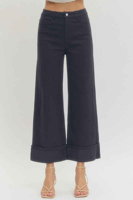 Navy Cute & Cuffed Pants