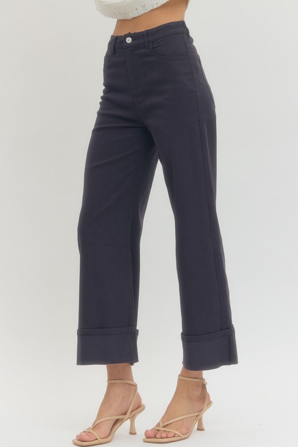 Navy Cute & Cuffed Pants