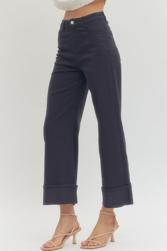 Navy Cute & Cuffed Pants