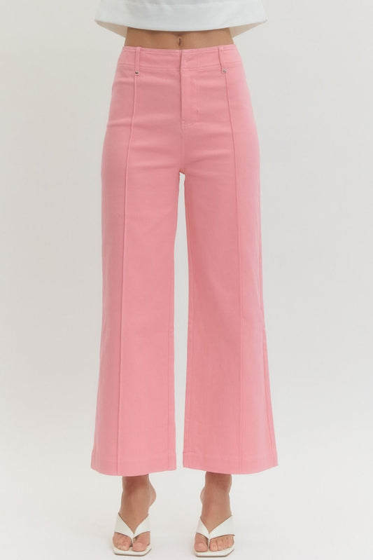 Pink Bubblegum Crop Pants