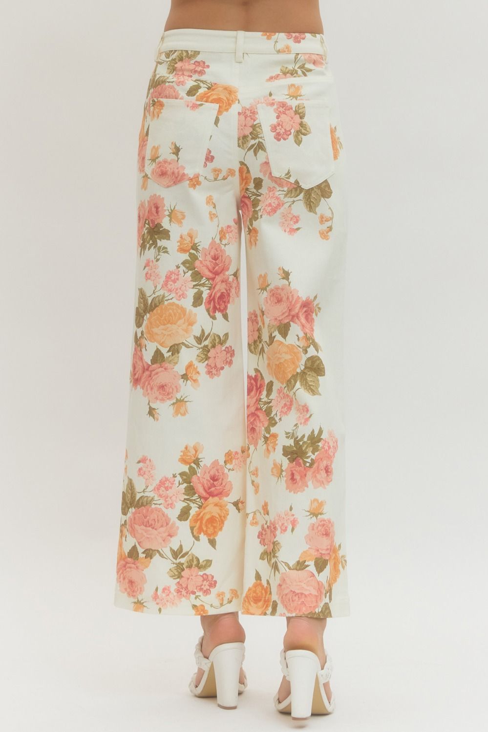 Peaches & Cream Floral Jeans