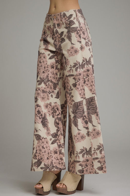Pressed Petals Wide Leg Pants