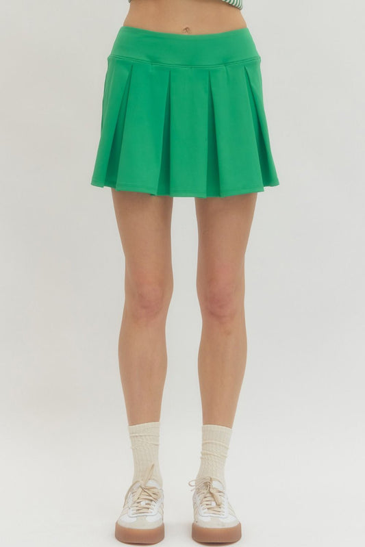 Fern Pleated Prep Skort