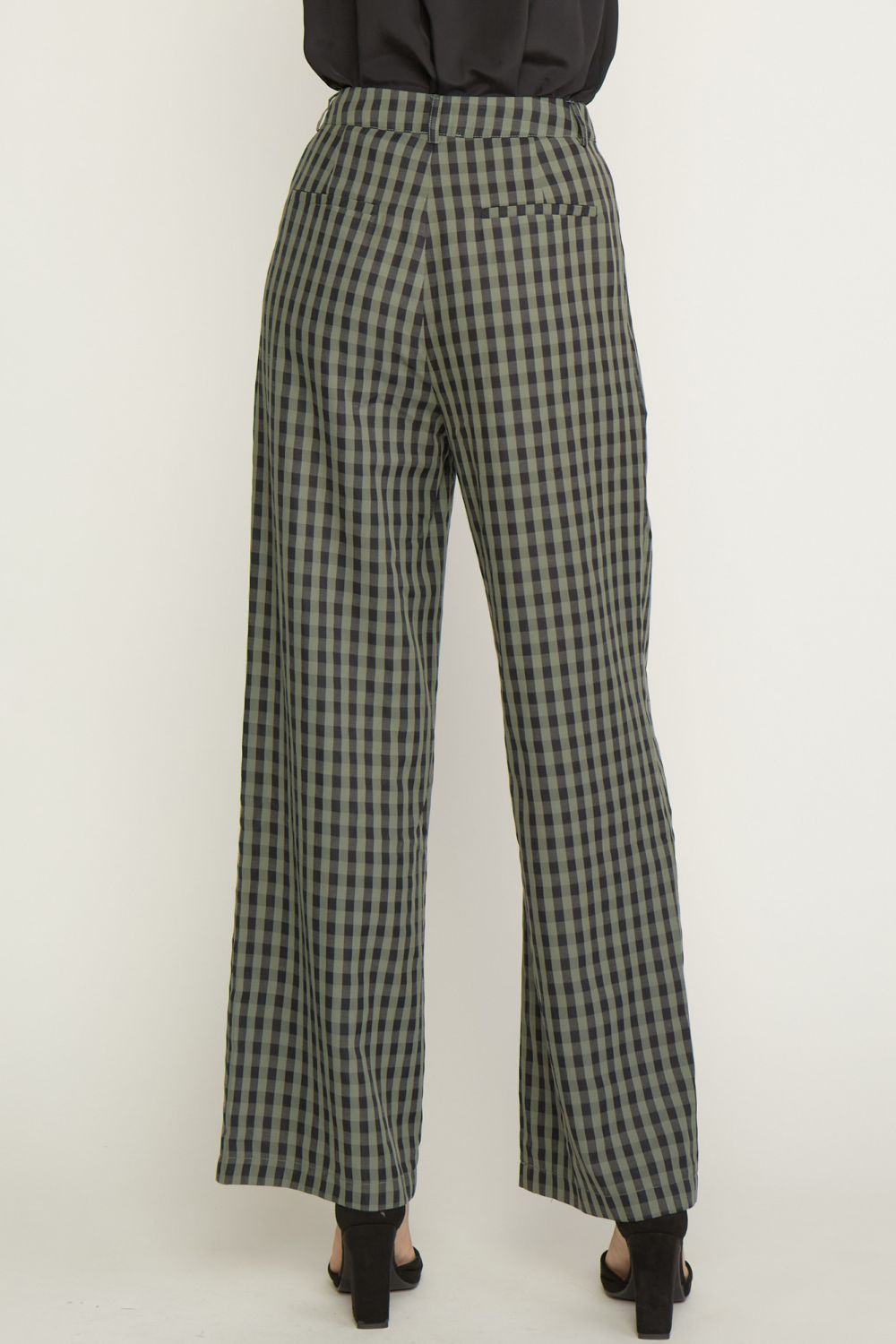 Olive Plaid Trousers