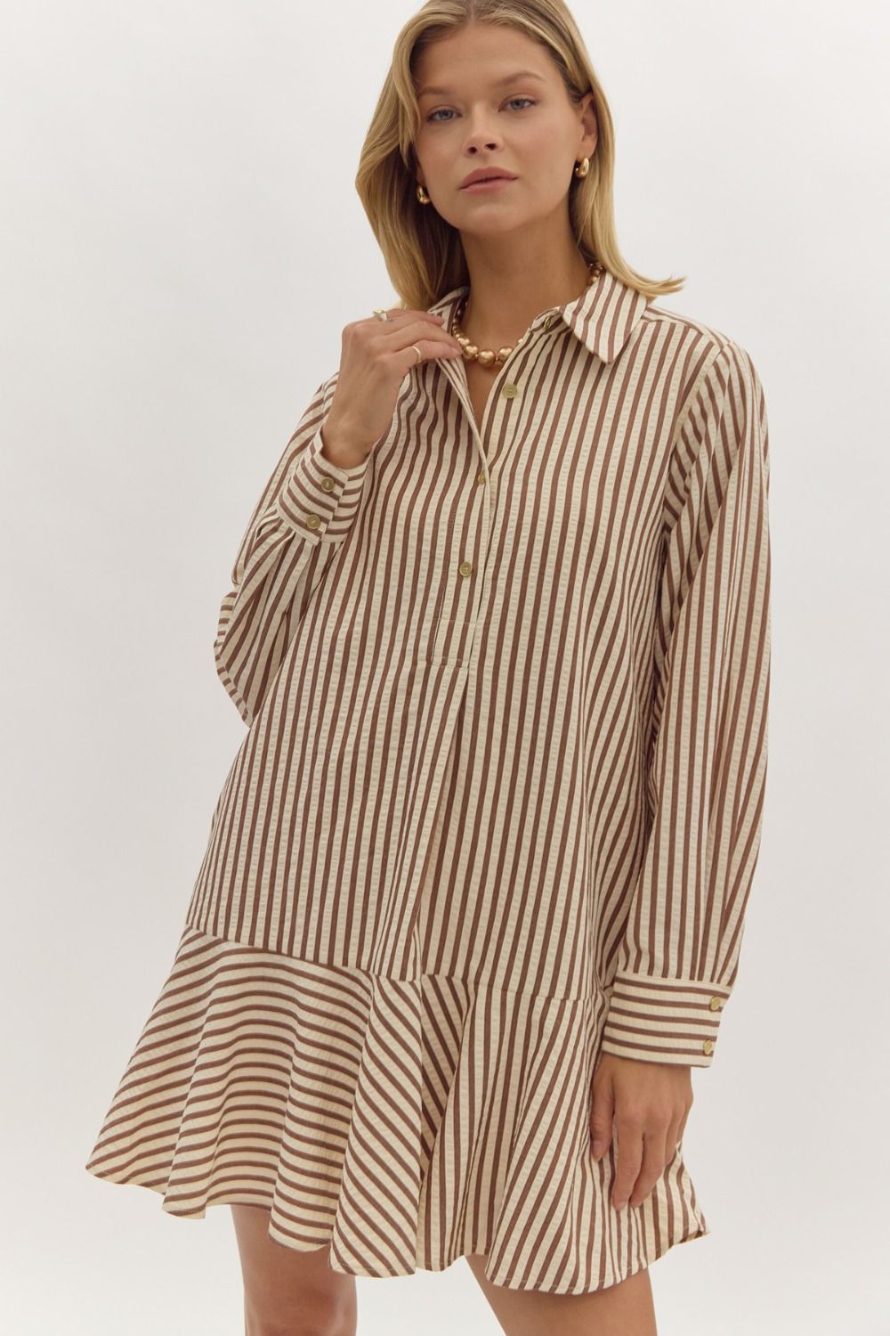 Nora Pinstripe Dress