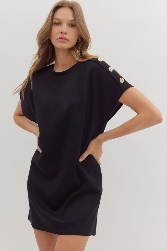 Madison Button Mini Dress