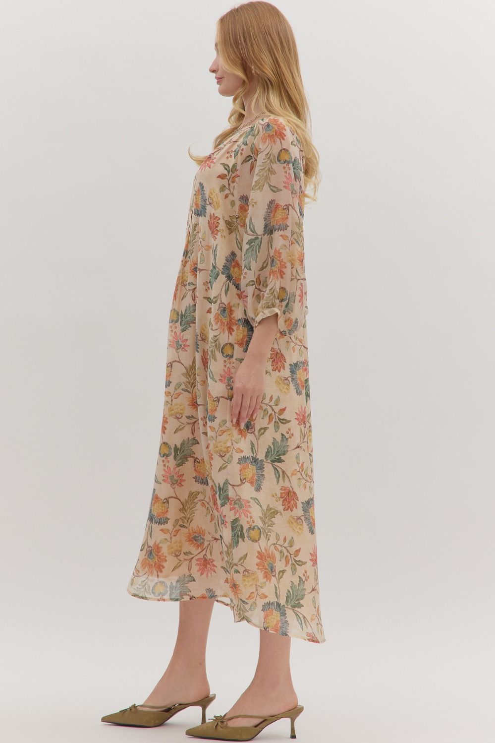 Blaire Botanical Midi Dress