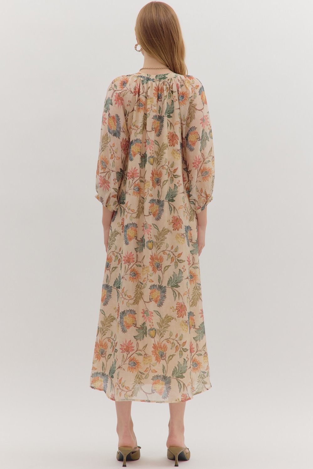 Blaire Botanical Midi Dress