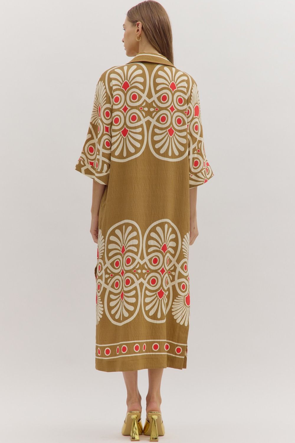 Sabrina Golden Midi Dress